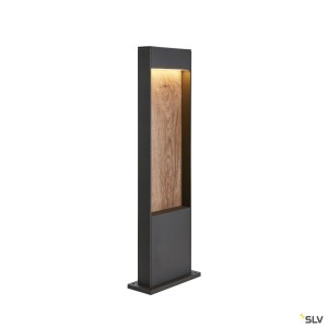 Bornes Extérieures LED FLATT 65 borne extérieure anthracite/imitation bois LED 97W 3000/4000K IP - SLV 1002957 