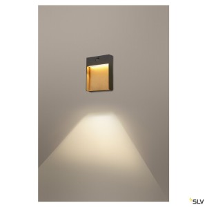 Appliques extérieures LED avec détecteur FLATT SENSOR applique extérieure anthracite LED 16W 3000/4000K IP54 avec  - SLV 1002954