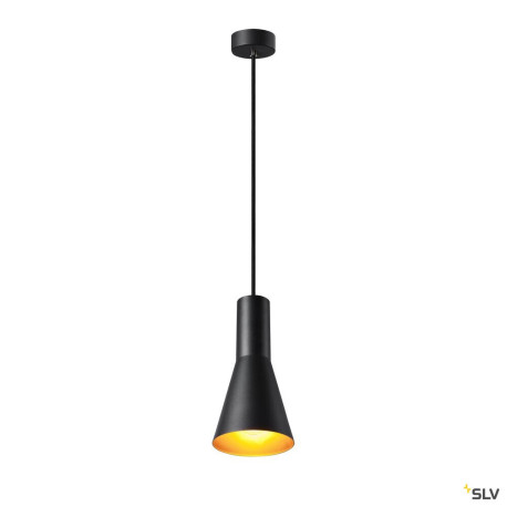 Suspensions PHELIA 10 suspension intérieure Ø 13 cm noir/doré E27 23W max - SLV 1002951 