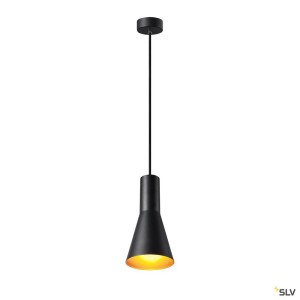 Suspensions PHELIA 10 suspension intérieure Ø 13 cm noir/doré E27 23W max - SLV 1002951 
