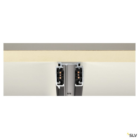 Systèmes rail 3 allumages 230V S-TRACK rail 3 allumages en saillie Dali intérieur 3m noir - SLV 1002633 