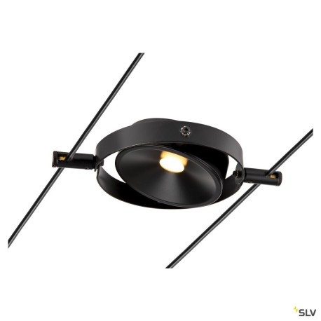 Systèmes câble tendu DURNO spot pour câble tendu T.B.T. TENSEO intérieur noir LED 6W 2700K - SLV 1002861 