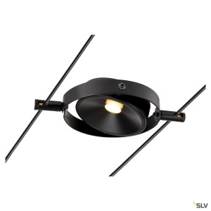 Systèmes câble tendu DURNO spot pour câble tendu T.B.T. TENSEO intérieur noir LED 6W 2700K - SLV 1002861 