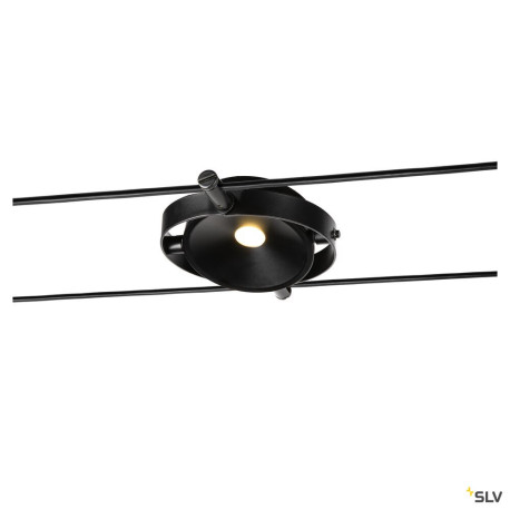 Systèmes câble tendu DURNO spot pour câble tendu T.B.T. TENSEO intérieur noir LED 6W 2700K - SLV 1002861 