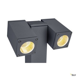 Bornes extérieures THEO PATHLIGHT borne extérieure double anthracite GU10 2x 7W max IP44 - SLV 1002871 