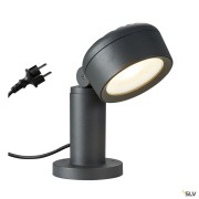 Bornes Extérieures LED ESKINA 30 borne extérieure anthracite LED 145W 3000/4000K IP65 variable - SLV 1002906 