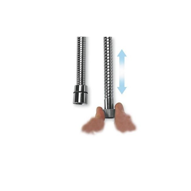 Flexible de douche extensible avec double agrafage FF1/2" chromé - CRISTINA ONDYNA FL27551