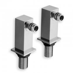  Colonnettes carrées sur gorge pour mitigeur bain douche QM10751 chromé QUADRI - CRISTINA ONDYNA PD49851 