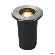 Encastrés sol extérieur 230V SOLASTO (EARTHLUX) rond encastré de sol ext. QPAR51 Inox 304 GU10 6W - SLV 227680 