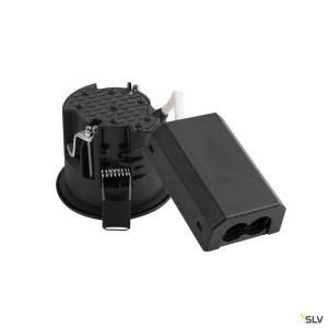 Encastrés plafond intérieurs 230V EASY-INSTALL QPAR51 encastré de plafond intérieur rond noir GU10/QPAR51 20W - SLV 1003344 