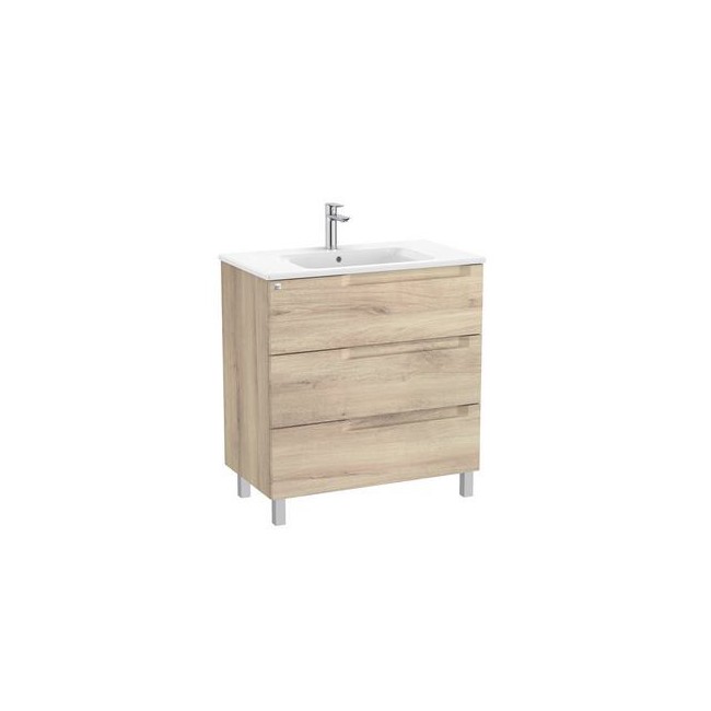 Aleyda Unik 3 Tiroirs 800 Mm Bois Naturel - ROCA A851824524 