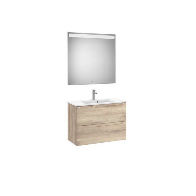 Aleyda Pack Compact 2 Tiroirs 800 Mm Bois Naturel - ROCA A851832524 