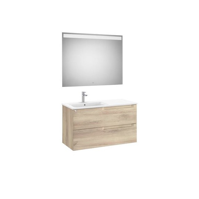Aleyda Pack 2 Tiroirs Lavabo À Gauche 1000 Mm Bois Naturel - ROCA A851840524 