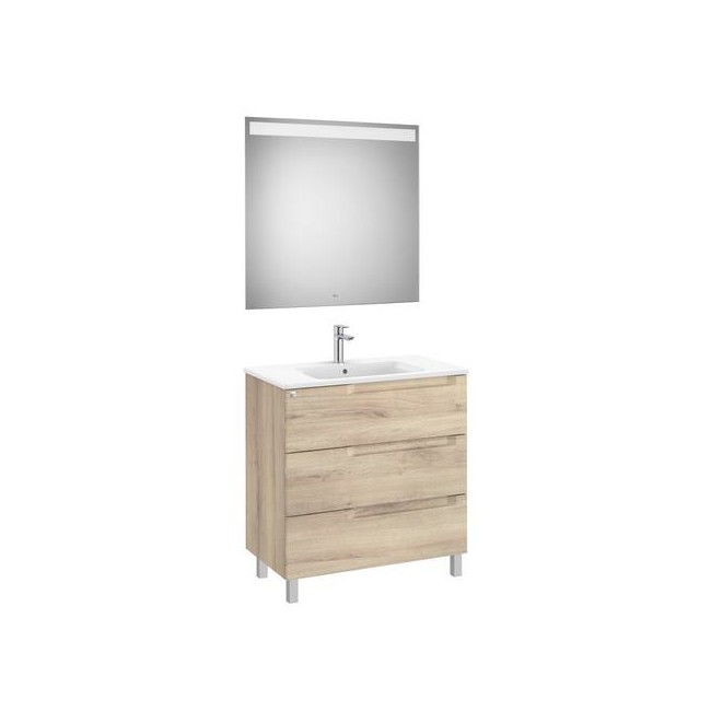 Aleyda Pack 3 Tiroirs 800 Mm Bois Naturel - ROCA A851844524 