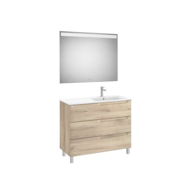 Aleyda Pack 3 Tiroirs Lavabo À Droite 1000 Mm Bois Naturel - ROCA A851846524 