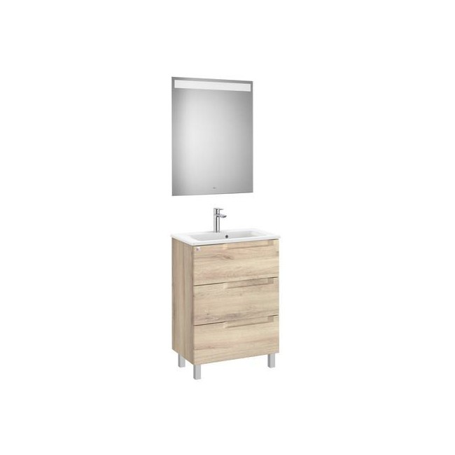 Aleyda Pack Compact 3 Tiroirs 600 Mm Bois Naturel - ROCA A851885524 