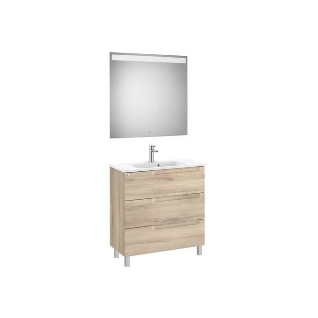 Aleyda Pack Compact 3 Tiroirs 800 Mm Bois Naturel - ROCA A851886524 