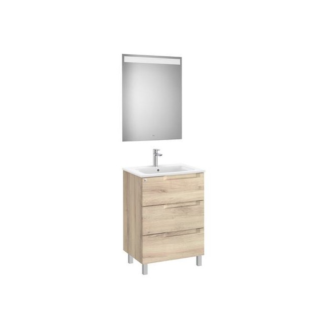 Aleyda Pack 3 Tiroirs 600 Mm Bois Naturel - ROCA A851841524 