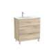 Aleyda Unik 3 Tiroirs Lavabo À Gauche 800 Mm Bois Naturel - ROCA A851825524