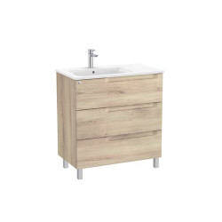 Aleyda Unik 3 Tiroirs Lavabo À Gauche 800 Mm Bois Naturel - ROCA A851825524 