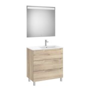 Aleyda Pack 3 Tiroirs Lavabo À Droite 800 Mm Bois Naturel - ROCA A851843524 