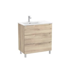 Aleyda Unik 3 Tiroirs Lavabo À Gauche 800 Mm Bois Naturel - ROCA A851825524 