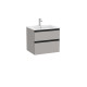 The Gap Unik 2 Tiroirs 600 Mm Gris Moyen Mat/Poignées Noires - ROCA A851476547