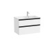 The Gap Unik 2 Tiroirs Lavabo À Droite 800 Mm Blanc Mat/Poignées Noires - ROCA A851480509