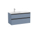 The Gap Unik 2 Tiroirs Lavabo À Gauche 1000 Mm Bleu Mat/ Poignées Noires - ROCA A851481548