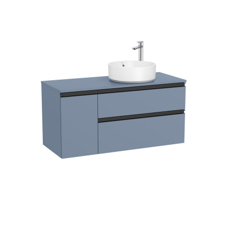 The Gap Pour Lavabo À Droite 1100 Mm Bleu Mat/ Poignées Noires - ROCA A851504548 