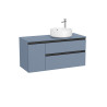 The Gap Pour Lavabo À Droite 1100 Mm Bleu Mat/ Poignées Noires - ROCA A851504548 