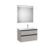 The Gap Pack 2T Lavabo À Gauche 800Mm Gris Moyen Mat/Poignées Noires - ROCA A851512547