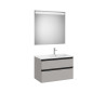 The Gap Pack 2T Lavabo À Gauche 800Mm Gris Moyen Mat/Poignées Noires - ROCA A851512547
