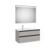 The Gap Pack 2T Lavabo À Gauche 1000Mm Gris Moyen Mat/Poignées Noires - ROCA A851514547