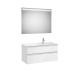 The Gap Pack 2T Lav Dte 1000Mm (Unik+Miroir) Blanc Brillant - ROCA A851515806
