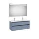 The Gap Pack 4 Tiroirs (Unik+Miroir) 1200Mm Bleu Mat/ Poignées Noires - ROCA A851516548