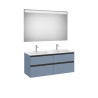 The Gap Pack 4 Tiroirs (Unik+Miroir) 1200Mm Bleu Mat/ Poignées Noires - ROCA A851516548