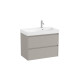 Ona Unik 2 Tiroirs 800Mm Droite Gris Mat-Roca A851690510
