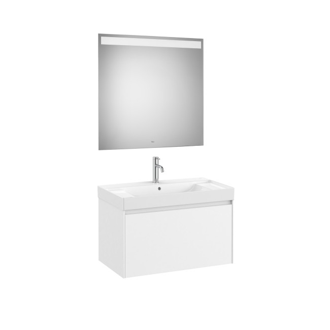 Ona Pack 1 Tiroir 800Mm Lavabo Centré Blanc Mat-Roca A851701509 