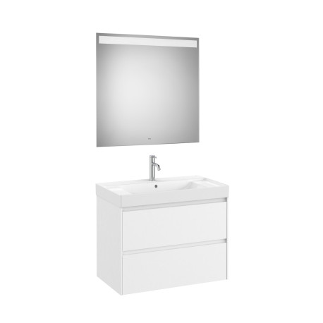 Ona Pack 2 Tiroirs 800Mm Lavabo Centré Blanc Mat-Roca A851707509 