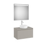 Ona Pack Meuble 1T+Plan Pr Lav Centré+Miroir 800 Gris Mat-Roca A851712510