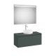 Ona Pack Meuble 1T+Plan Pr Lav Centré+Miroir 1000 Vert Mat-Roca A851714513