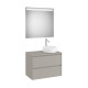 Ona Pack Meuble 2T+Plan Pr Lav Dte+Miroir 800 Gris Mat-Roca A851715510