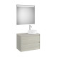Ona Pack Meuble 2T+Plan Pr Lav Dte+Miroir 800 Chêne Blanchi-Roca A851715512