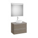 Ona Pack Meuble 2T+Plan Pr Lav Centré+Miroir 800 Orme Foncé-Roca A851716511