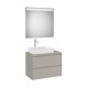 Ona Pack Meuble 2T + Plan Pr Lav Gche + Miroir 800 Gris Mat-Roca A851717510