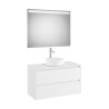 Ona Pack Meuble 2T + Plan + Miroir Eidos 1000Mm Blanc Mat-Roca A851718509