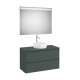 Ona Pack Meuble 2T + Plan + Miroir Eidos 1000Mm Vert Mat-Roca A851718513