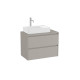 Ona Meuble 2 Tiroirs Pr Lavabo Gauche + Plan 800Mm Gris Mat-Roca A851729510