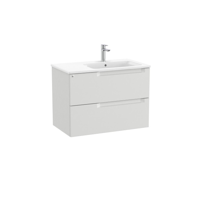 Aleyda Unik 2 Tiroirs Lavabo À Droite 800 Mm Gris Pierre Mat - ROCA A851815514 